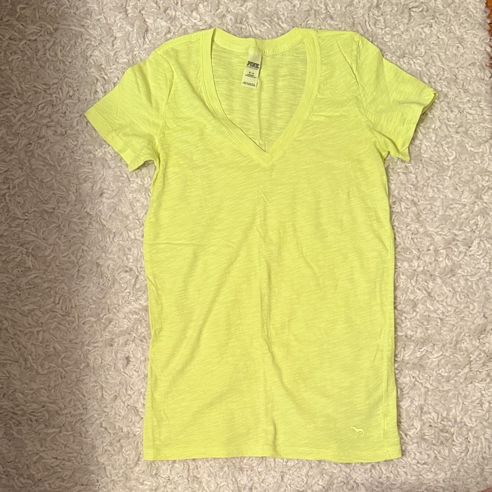 Vibrant Yellow V-Neck Women's Top